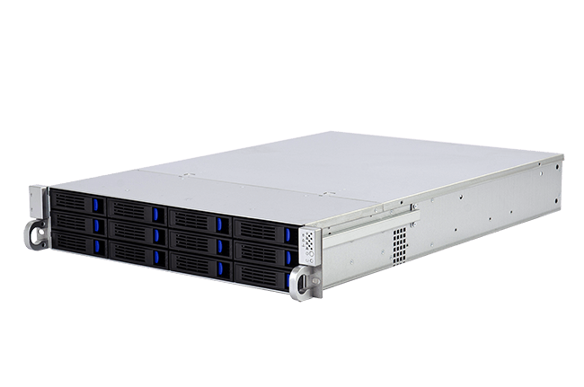 Server Chassis 2U 12 hard drive bays Hot-Swap for motherboard size up to 12"x13" backplane 