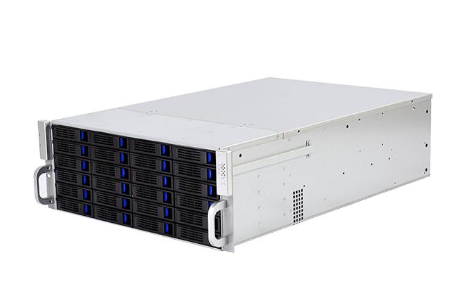 Server Chassis 4U 24 hard drive bays Hot-Swap for motherboard size up to 12"x13" backplane 