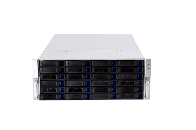 Server Chassis 4U 24 hard drive bays Hot-Swap for motherboard size up to 12"x13" backplane with optional MiniSAS-8087/8643/SATA interface